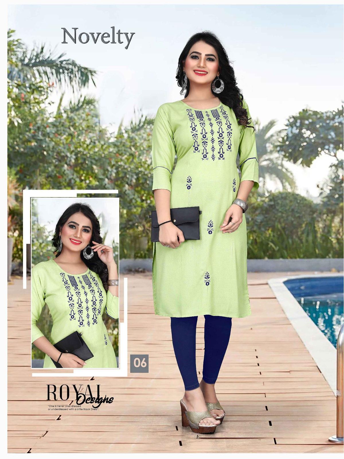 Trendy Novelty Casual Wear Straight Wholesale Kurti Collection
